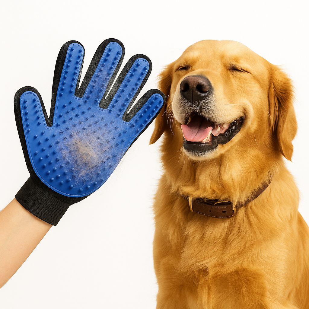 Guanto Rimuovi Pelo in Silicone – Massaggio & Cura per Cani e Gatti