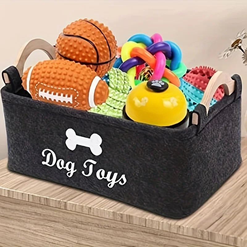 Scatola Porta Giochi per Cani e Gatti – Organizer in Feltro