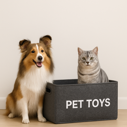 Scatola Porta Giochi per Cani e Gatti – Organizer in Feltro