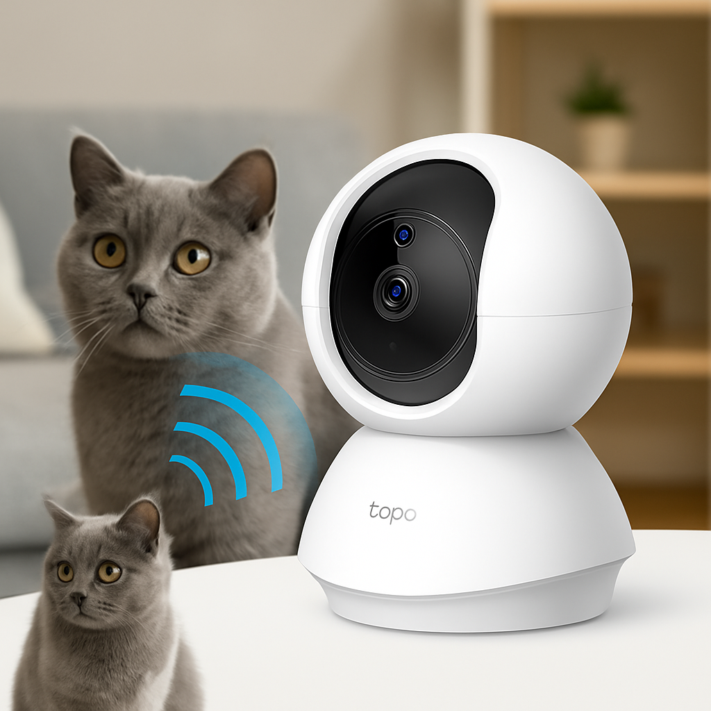 Smart Camera Wi-Fi Tuya 1080p – Controllo da App, Rilevamento Movimento, Audio Bidirezionale