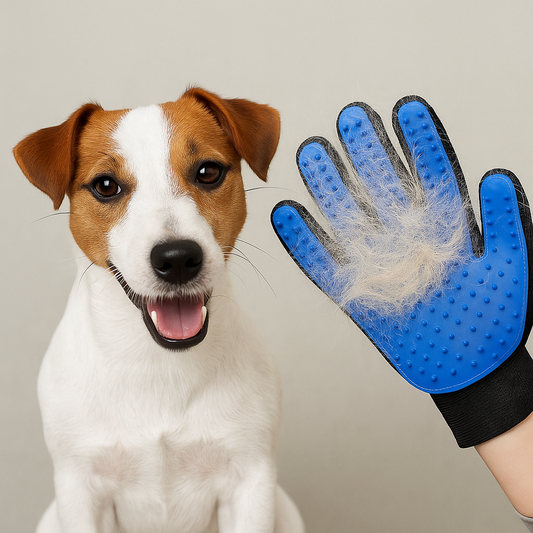 Guanto Rimuovi Pelo in Silicone – Massaggio & Cura per Cani e Gatti