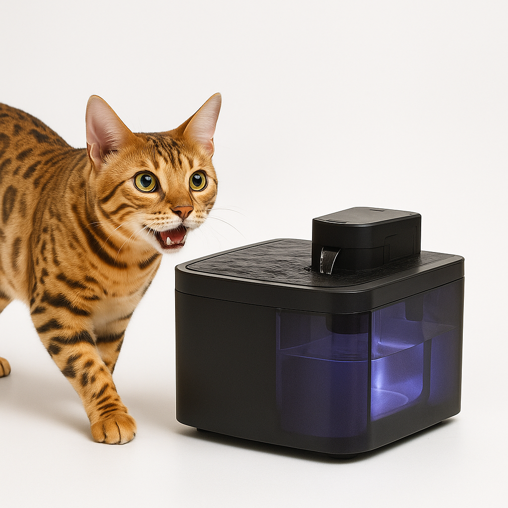 Fontanella Automatica Wireless per Gatti e Cani – 2.2L con Sensore e Ricarica USB