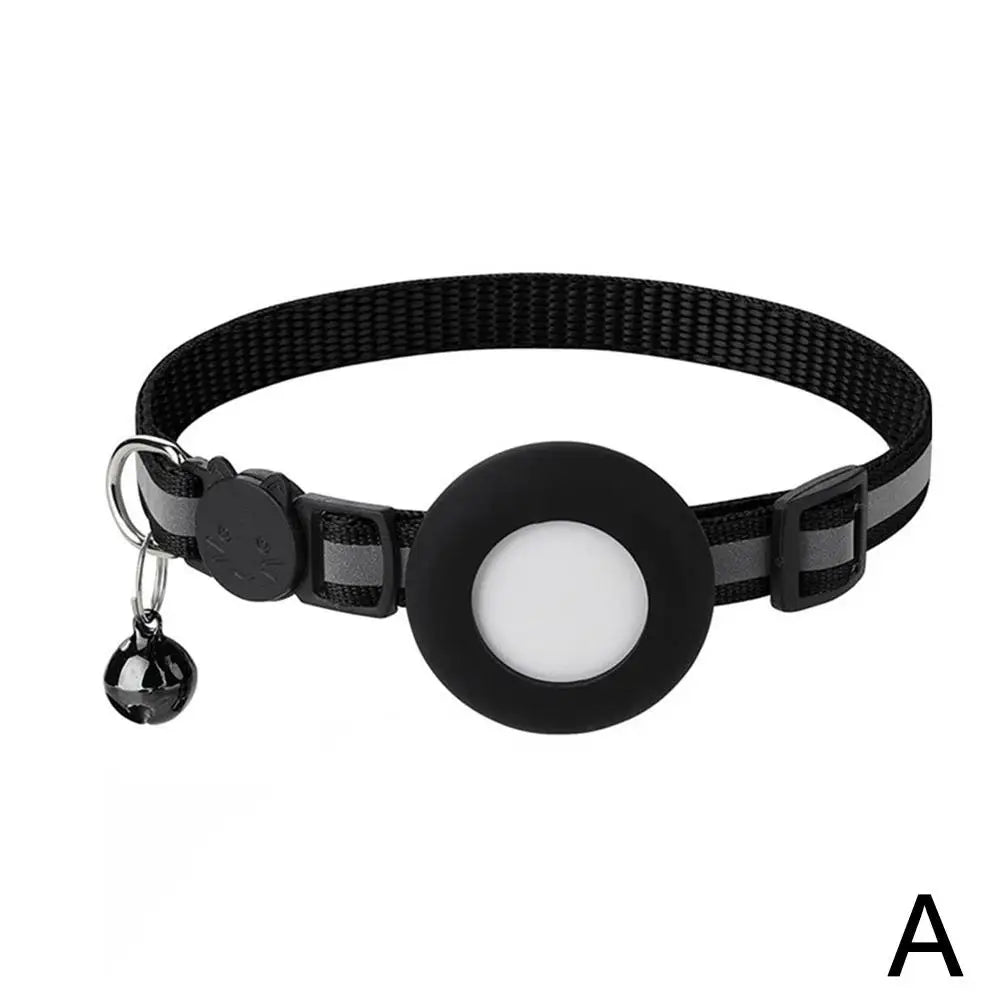 Collare Riflettente con Campanellino e Porta Tracker per Gatti – Compatibile con Apple AirTag